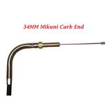Throttle Cable- BPS Stainless Lever to Single 34 mm Mikuni