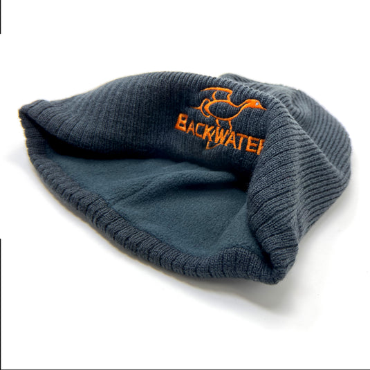 Beanie Backwater Gray Orange Logo New Era