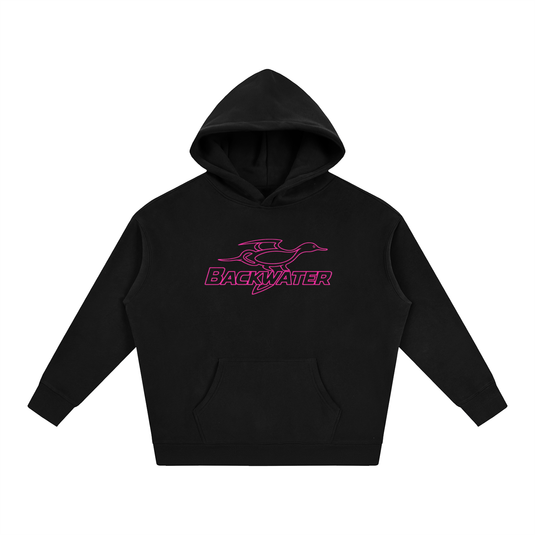 Pink Backwater Duck Logo Hoodie