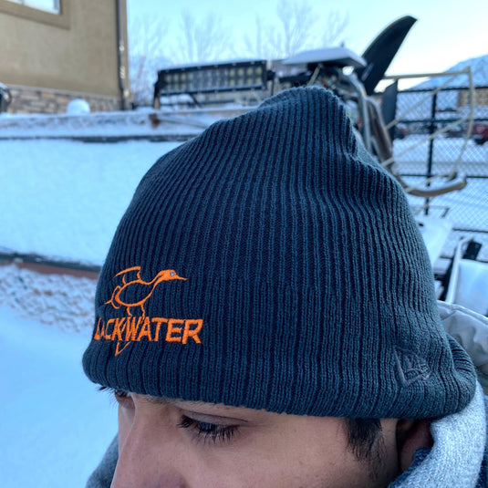 Beanie Backwater Gray Orange Logo New Era