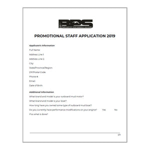 Promotional Staff Application