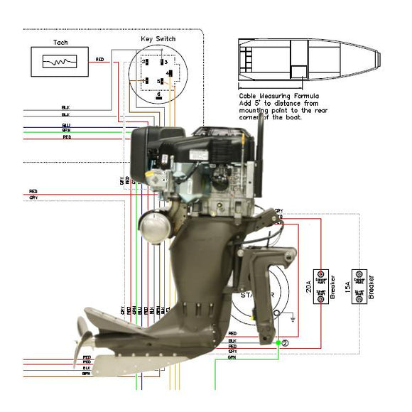 Wiring Diagram Sport V Remote Steer for Outboard Mud Buddy Outboard Motors